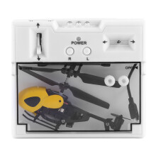 Yellow Mini RC Helicopter Indoor Toy, Full3Channels for Seamless Maneuvers with Built-in Gyro for Stability and Double-deck Propeller for Steady