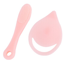 Manual Face Scrubber, Nose Blackhead Remover With Silicone Face Cleaner And Ergonomic Handle