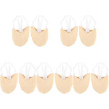 5Paires Demi-Semelles Ballet En Cuir Synthétique Beige Antidérapantes