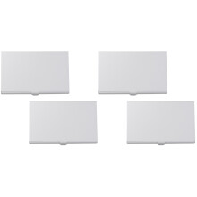 4Pcs Silver Metal Business Case Aluminum Alloy Name Holder for Cards