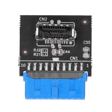 Adaptor panou frontal cu design compact, adaptorul vertical USB C Header păstrează configurația canalului, produs de înaltă calitate pentru