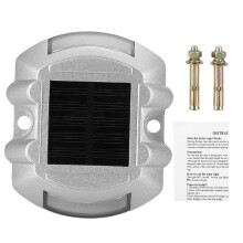 PathMaster: Solar Deck Lights for Roadway Lawn Ground, Outdoor Warning Step Lights, Rechargeable Solar Panels, High Capacity Battery (12PCS)