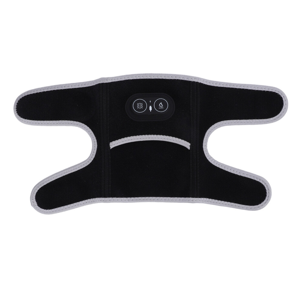 Black Elbow Heating Pad With 3 Levels Vibration Adjustable Hook Loop Brace