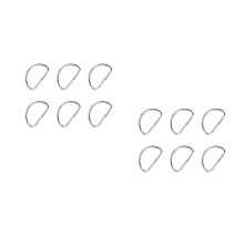 200Pcs Nickel Plated D Rings for Crafts Shoulder Straps and Luggage