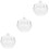 3Pcs Clear Glass Nail Dish with Lid Decorative Manicure Accessory Cup 6