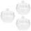 3Pcs Clear Glass Nail Dish with Lid Decorative Manicure Accessory Cup 7