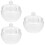 3Pcs Clear Glass Nail Dish with Lid Decorative Manicure Accessory Cup 8