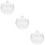 3Pcs Clear Glass Nail Dish with Lid Decorative Manicure Accessory Cup 10