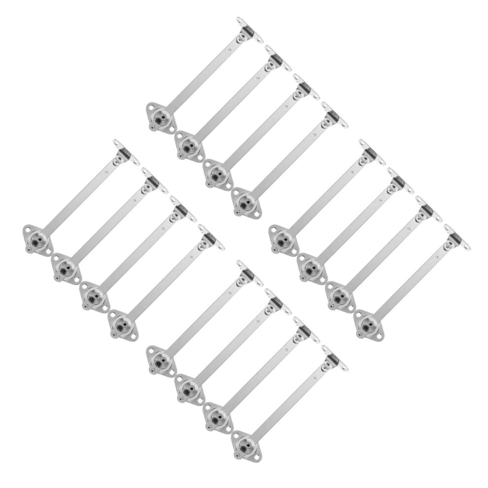 16Pcs Silver Cabinet Door Hinges With Pulldown Rod Space Saving Design 3712504071444