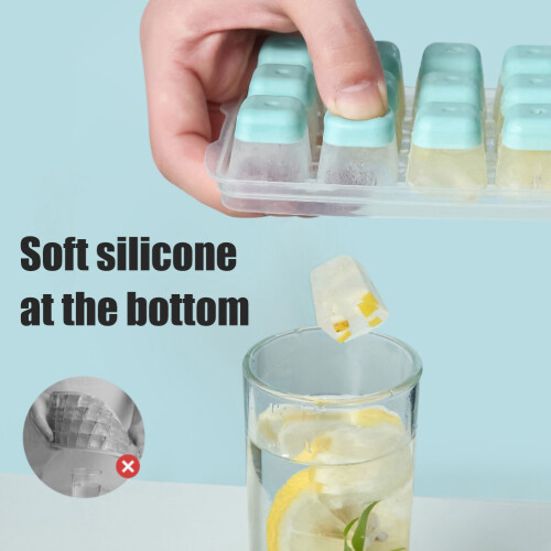24-Compartment Silicone Ice Cube Tray with Lid
