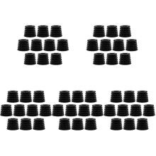 50Pièces Bouchons Vin Reutilisables Silicone Noir Scellement Parfait