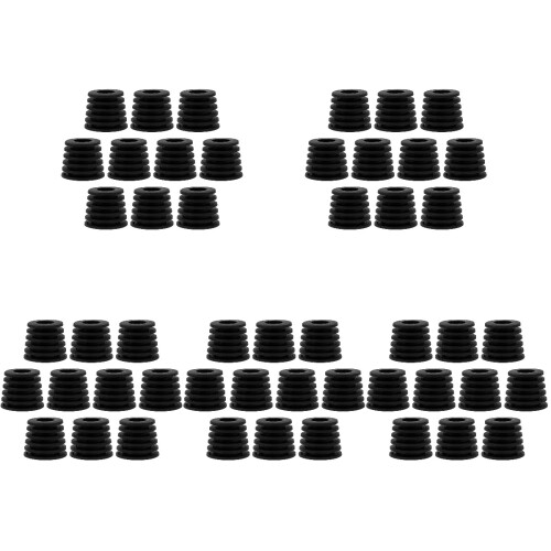 50Pièces Bouchons Vin Reutilisables Silicone Noir Scellement Parfait