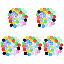 750Pcs Reusable Plastic Bottle Caps Assorted Colors for DIY Creativity
