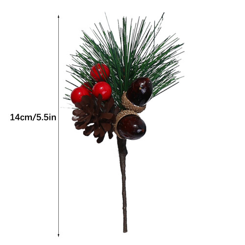 Kunstmatige dennenkersttak 14 cm 6-pack 2