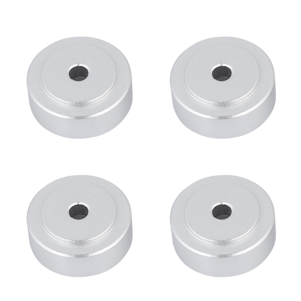 4Pcs Amplifier Feet 20Mm X 8Mm Aluminum Shock Absorbers Silver 8731392790294