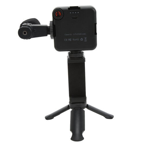 Podcast Equipment Vlogging Kit For iPhone Android Includes LED Light Tripod Microphone Smartphone Holder Wireless Remote Control Rechargeable LED 1
