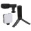 Podcast Equipment Vlogging Kit For iPhone Android Includes LED Light Tripod Microphone Smartphone Holder Wireless Remote Control Rechargeable LED 3