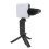 Podcast Equipment Vlogging Kit For iPhone Android Includes LED Light Tripod Microphone Smartphone Holder Wireless Remote Control Rechargeable LED 8