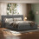 Upholstered bed, king size - 5 ft (150*200 cm), hydraulic storage bed 2
