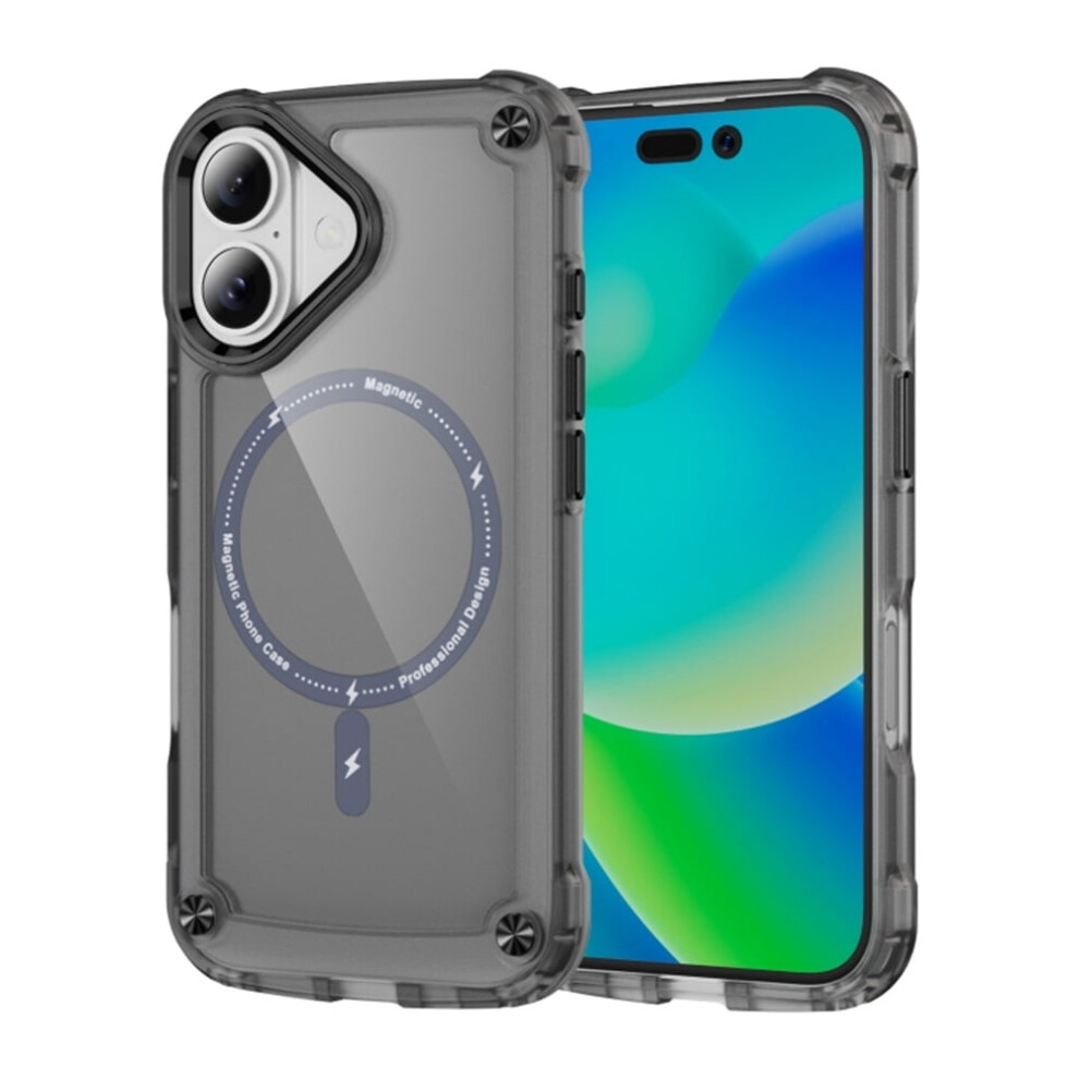 Shockproof Slim Magnetic Case For Iphone 16 Plus 6.7" Â Magsafe Compatible, Translucent Matte Black 9482726252306