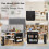 Kitchen Island with Extendable Table for 4-6,Black 7