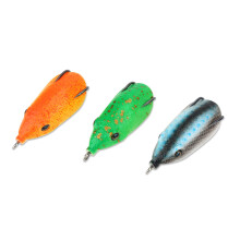 Assortimento di esche a forma di rana, rane realistiche con sonagli multipli, design anti-incaglio, esca efficace per la pesca in acqua dolce e