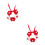 2Pcs Red Hand Knitted Decorative Collar Adjustable Pet Cat Dog Collar 3