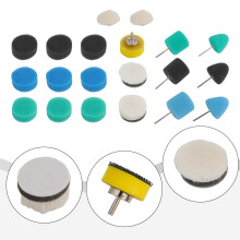 20pcs 1inch Polishing Pad Sponge Mini Detailing Buffing Pads for Car Polisher Attachment Waxing Backing Plate