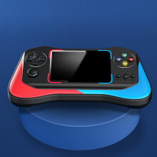 Handheld-Spielekonsole mit 500 integrierten Spielen, 3,5" HD-Bildschirm, Rot & Blau