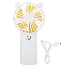 Portable Mini Fan, Handheld Fan with USB Rechargeable, Personal Fan for Indoor & Outdoor Use (White, Mini Size)