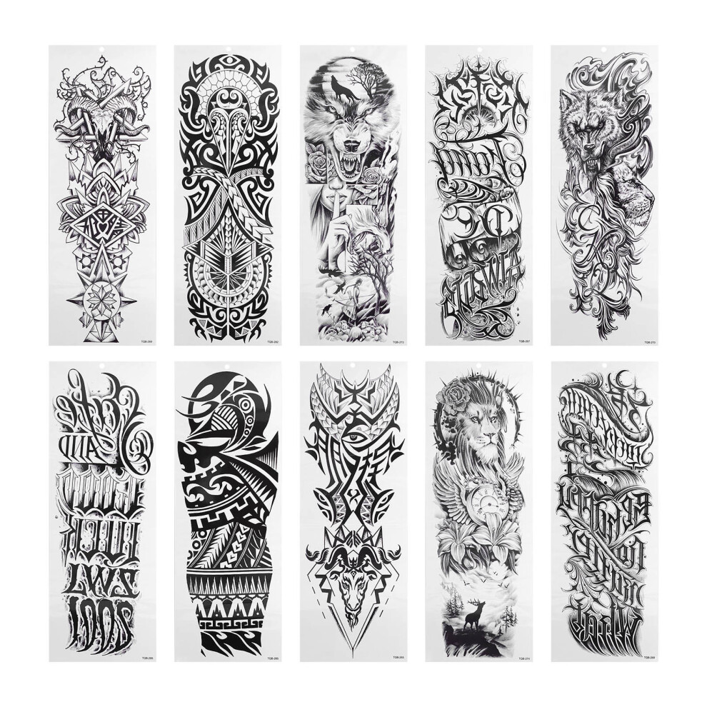 Realistic Body Art, Easy To Apply Temporary Tattoos Safe Patterns For Arms Legs, Non Toxic Ink Waterproof Long Lasting Vivid Colorful For Travel
