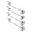 12Pcs Silver Kitchen Cabinet Hinges Strong Load Capacity Lid Support 2