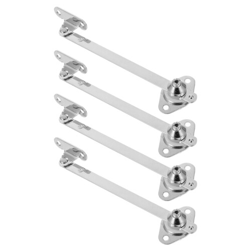 12Pcs Silver Kitchen Cabinet Hinges Strong Load Capacity Lid Support 1