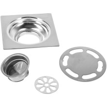 Durable Stainless Steel Drain With Removable Grate, Fast Water Drain Rate, Anti-Odor Design Keeps Your Home Fresh, Ideal For Kitchen Bathroom Garage