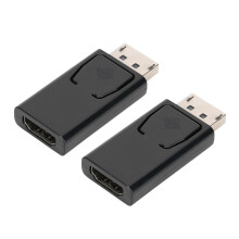 Displayport To Hdmi Converter Set, Dp Male To Hdmi Female Adapter With Compact Design For Desktop Laptop Projector, 2Pcs