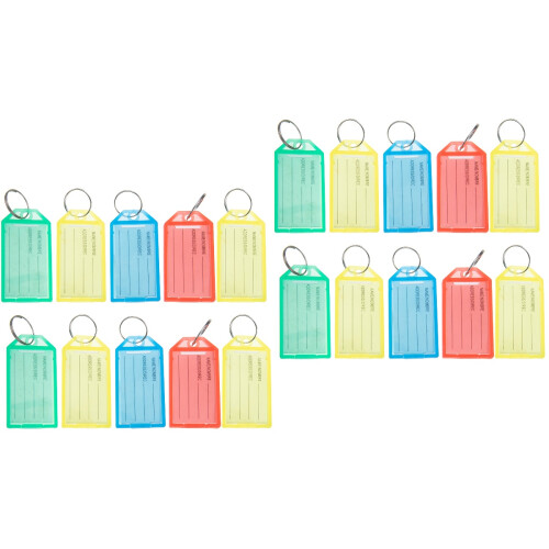 50St Multifunctionele Gekleurde Sleutellabels Met Duurzame Ring Set 2