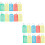 50St Multifunctionele Gekleurde Sleutellabels Met Duurzame Ring Set 5