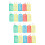 50St Multifunctionele Gekleurde Sleutellabels Met Duurzame Ring Set 6