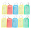 50St Multifunctionele Gekleurde Sleutellabels Met Duurzame Ring Set 8