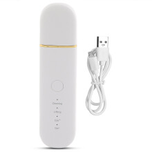 Rechargeable Skin Scrubber, Ultrasonic Vibration For Deep Cleansing, Electric Heated Technology Enhances Product Absorption, Anti Touch Design For