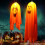 Λαμπερές διακοσμήσεις φαντασμάτων για το Halloween, πλωτά φωτισμένα φαντάσματα LED με 4