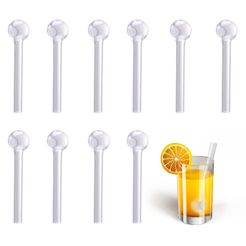 Reusable Glass Drinking Straws10x10cm 2
