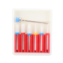Artisan's Choice Nail Drill Bits, 7Pcs Ceramic & Tungsten Steel Tools for Salon & Home, Heat Dissipation & Corrosion Resistant, Ideal for Nail