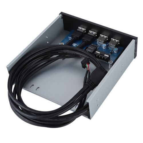 Προσαρμογέας μπροστινού πίνακα USB3.0 Plug and Play, μεταλλικός διανομέας USB υψηλής 1