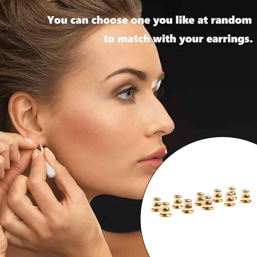 Earring Backs for Droopy Ears, Supportive Locking Bullet Backs with Secure Grip, Easy to Use Earring Backs for Studs, Lightweight and Comfortable for 1