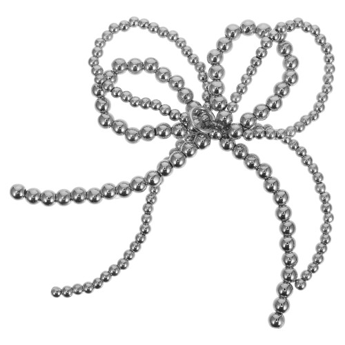 Mini Nœud Argent Plastique Décorations Mode Polyvalentes