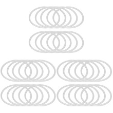 36Pcs White Plastic Hoop Rings for DIY Dreamcatcher & Craft Wall Decor