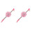 2Pièces Colliers Pour En Velours Rose Avec Ajustables 1