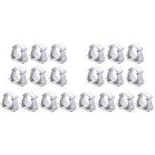 20Pcs White Plastic Water Tube Clips Clamp Fittings for Pipe Systems