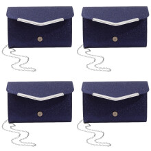 4Pièces Sac Femme Pochette PU Sac Soirée Mode